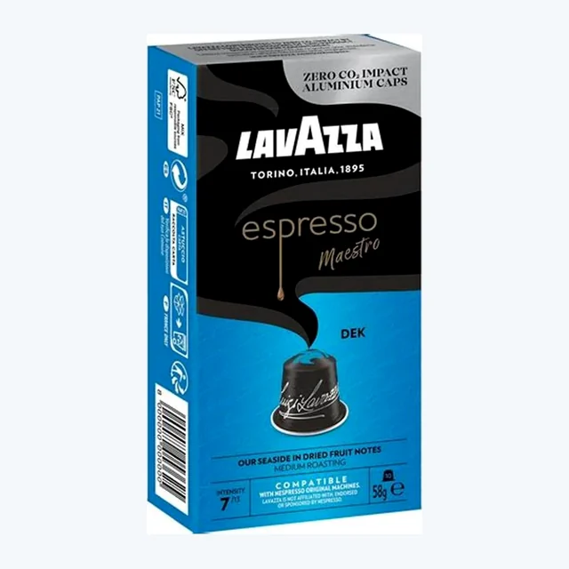 Lavazza Decaf, box of 10 Nespresso Capsules