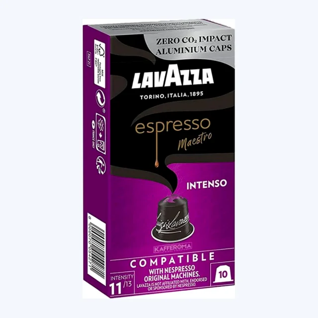 Lavazza Intenso, box of 10 Nespresso Capsules