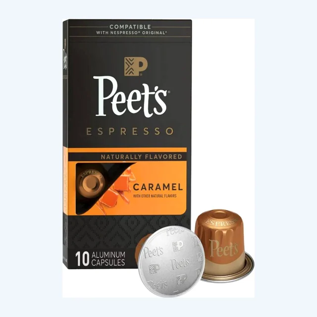 Peet's Coffee Caramel, Box of 10 Nespresso Capsules
