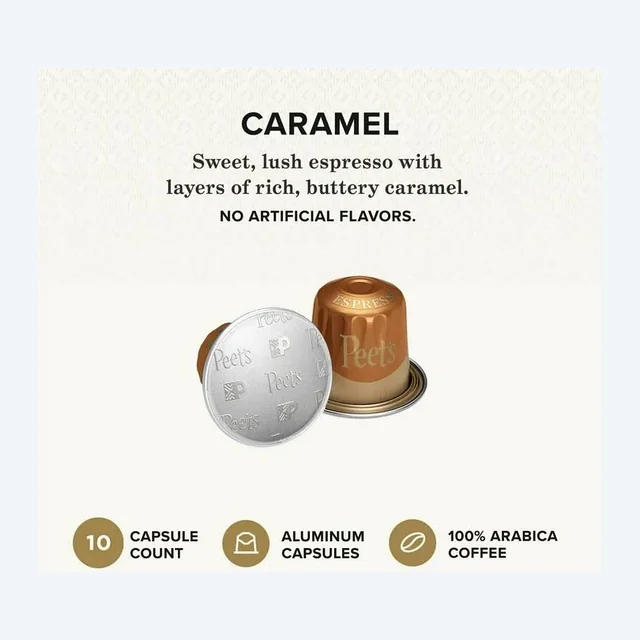 Peet's Coffee Caramel, Single Nespresso Capsule