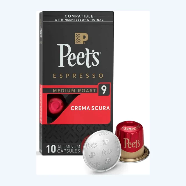 Peet's Coffee Crema Scura, Box of 10 Nespresso Capsules