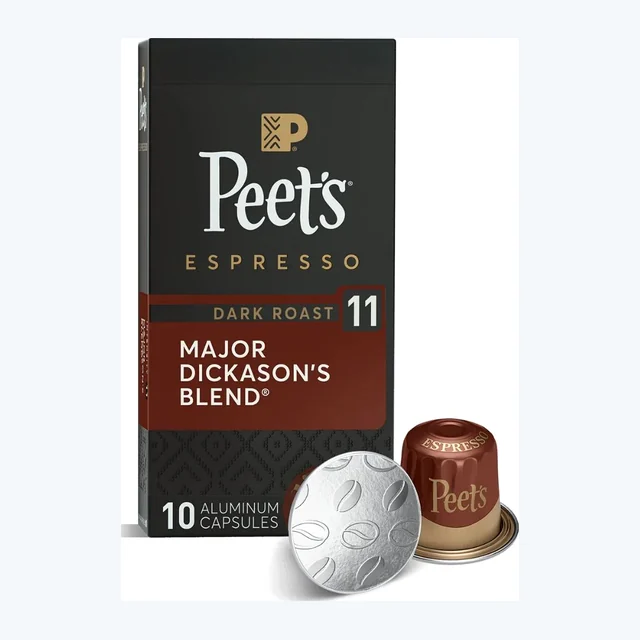 Peet's Coffee Major Dickason's Blend, Box of 10 Nespresso Capsules
