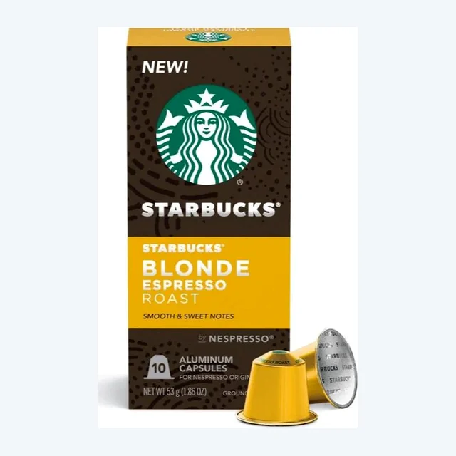 Starbucks Blonde Espresso Roast, Box of 10 Nespresso Capsules