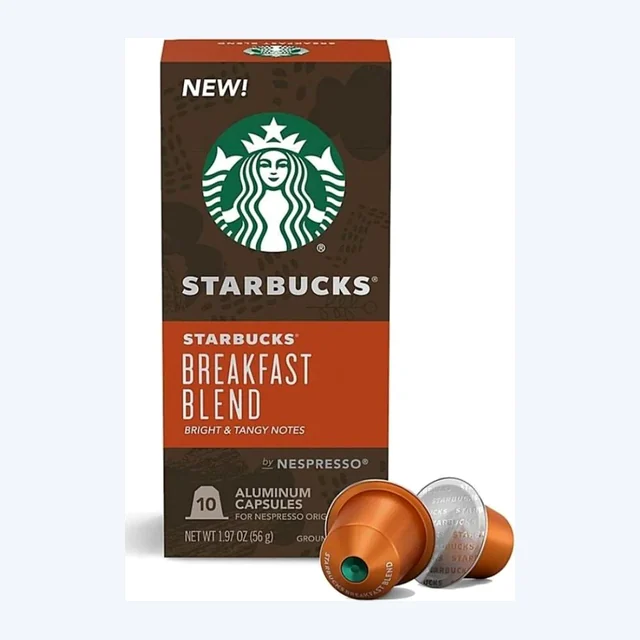 Starbucks Breakfast Blend, Box of 10 Nespresso Capsules