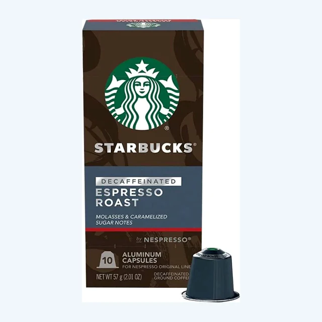 Starbucks Decaf Espresso Roast, Box of 10 Nespresso Capsules