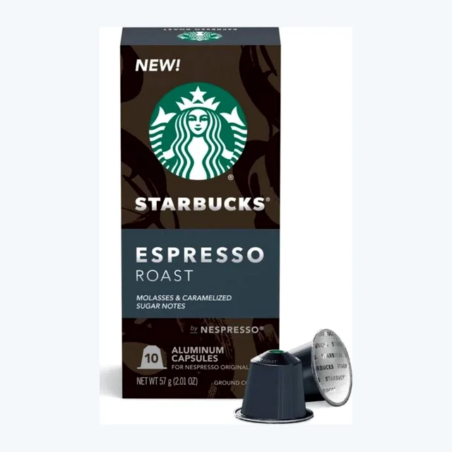 Starbucks Espresso Roast, Box of 10 Nespresso Capsules
