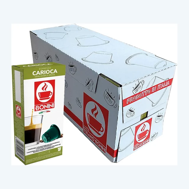 Bonini Espresso Carioca Capsules 20x10 Nespresso Compatible Pods