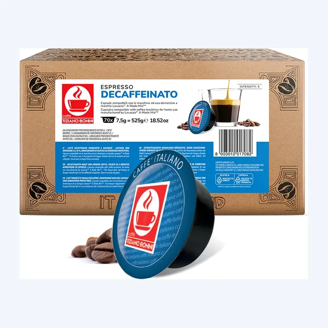 Bonini Espresso Decaf 1x70 Lavazza A Modo Mio Compatible Coffee Pods