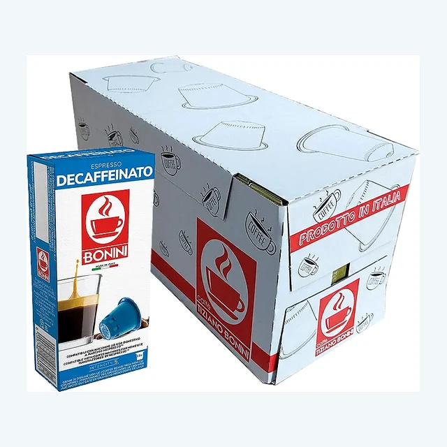 Bonini Espresso Decaffeinato Capsules 20x10 Nespresso Compatible Pods