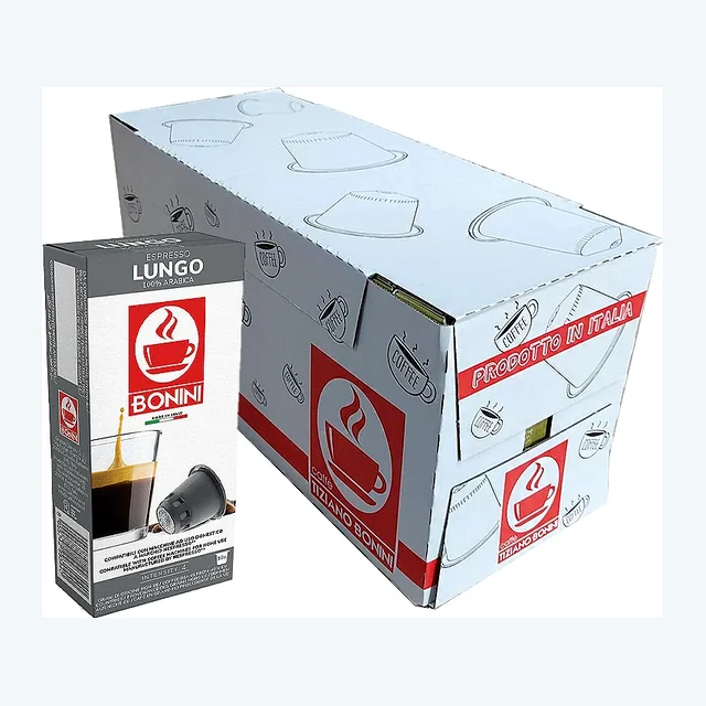 Bonini Espresso Lungo Capsules 20x10 Nespresso Compatible Pods