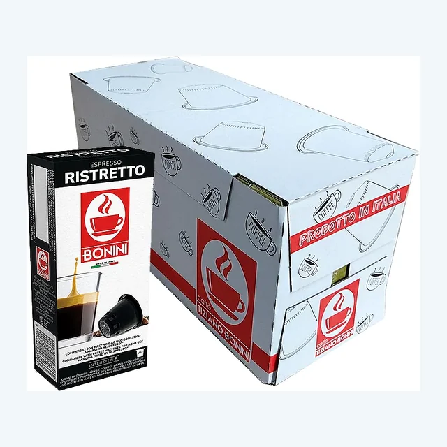 Bonini Espresso Ristretto Capsules 20x10 Nespresso Compatible Pods