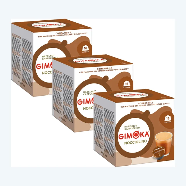 Gimoka Dolce Gusto Compatible 3x16 Hazelnut Cappuccino Coffee Pods
