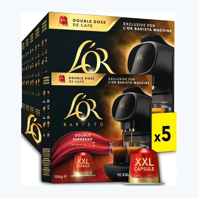 L'OR Barista Double Espresso XXL Coffee Pods 5x10
