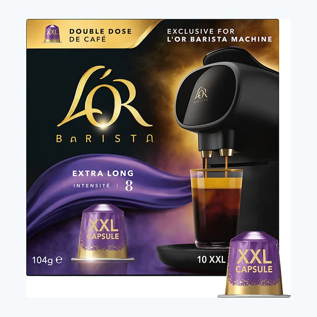 L'OR Barista Double Extra Long Intensity 8 XXL Coffee Pods 1x10