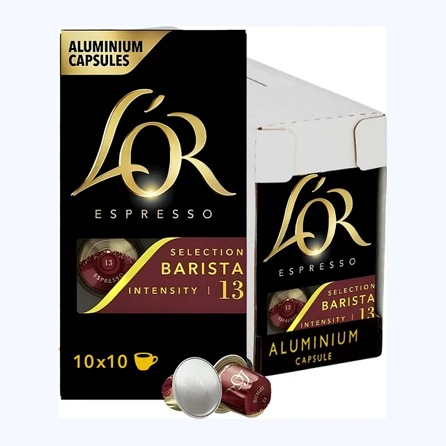 L'OR Barista Espresso Coffee Capsules 10x10 Nespresso Compatible