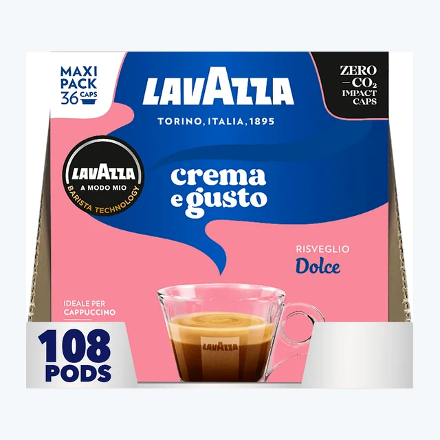 Lavazza A Modo Mio Dolce Crema E Gusto Maxi Pack Coffee Pods 3x36