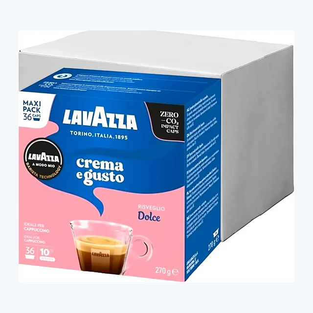 Lavazza A Modo Mio Dolce Crema E Gusto Maxi Pack Coffee Pods 10x36