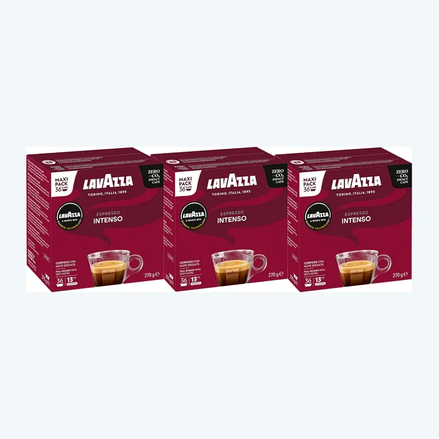 Lavazza A Modo Mio Espresso Intenso Maxi Pack Coffee Pods 3x36