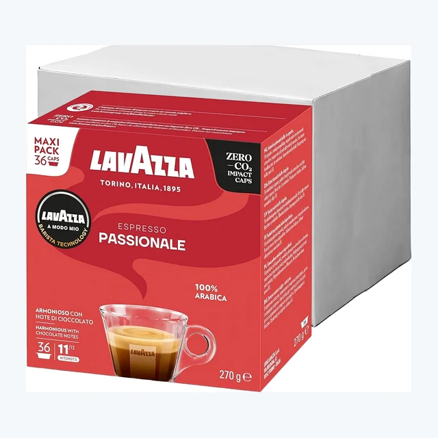 Lavazza A Modo Mio Espresso Passionale Maxi Pack Coffee Pods 10x36