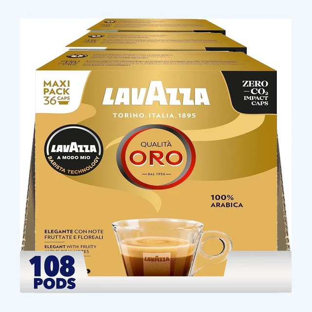 Lavazza A Modo Mio Oro Maxi Pack Coffee Pods 3x36