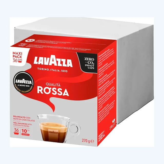 Lavazza A Modo Mio Qualita Rossa Maxi Pack Coffee Pods 10x36
