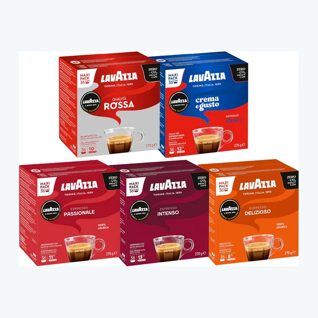 Lavazza A Modo Mio Variety Pack Maxi Packs Coffee Pods 5x36