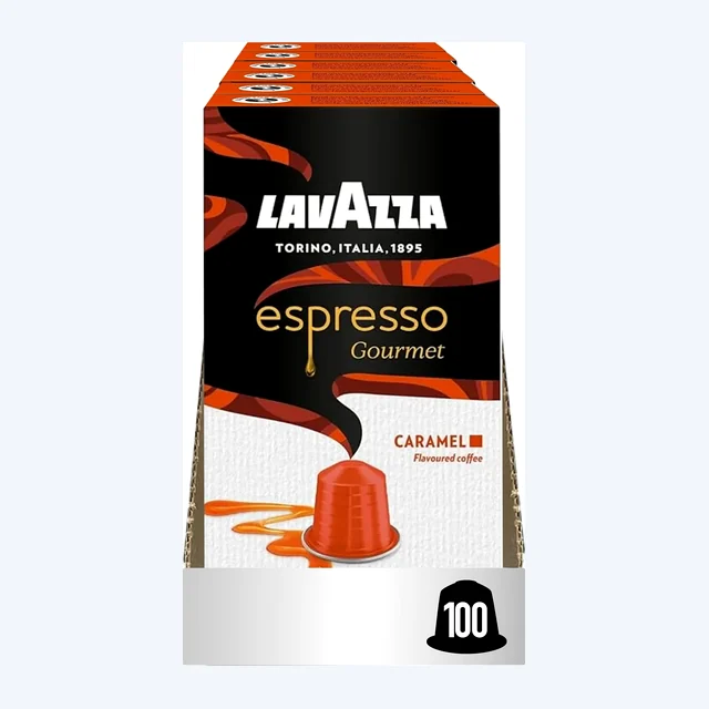 Lavazza Espresso Gourmet Caramel Coffee Capsules 10x10
