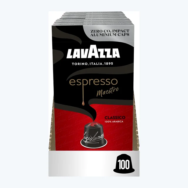 Lavazza Maestro Espresso Classic Nespresso Compatible Coffee Capsules 10x10