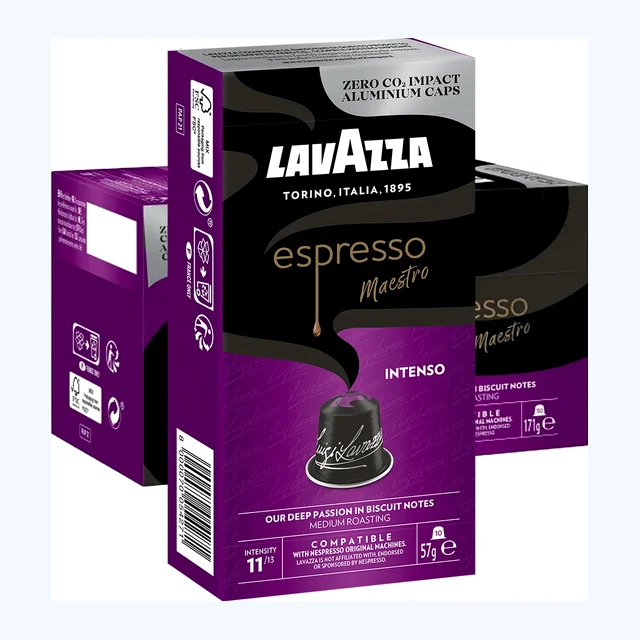 Lavazza Maestro Espresso Intenso Nespresso Compatible Coffee Capsules 10x10