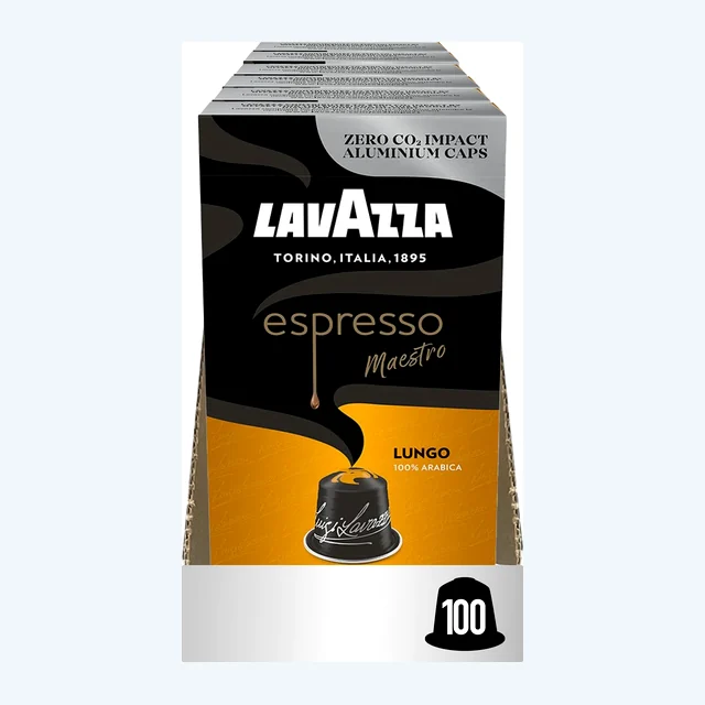 Lavazza Maestro Espresso Lungo Nespresso Compatible Coffee Capsules 10x10