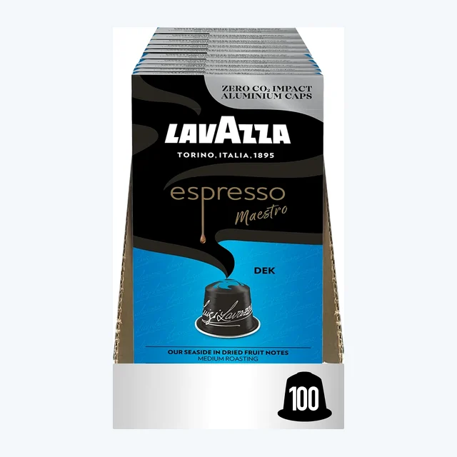 Lavazza Maestro Espresso Maestro Dek Nespresso Compatible Coffee Capsules 10x10