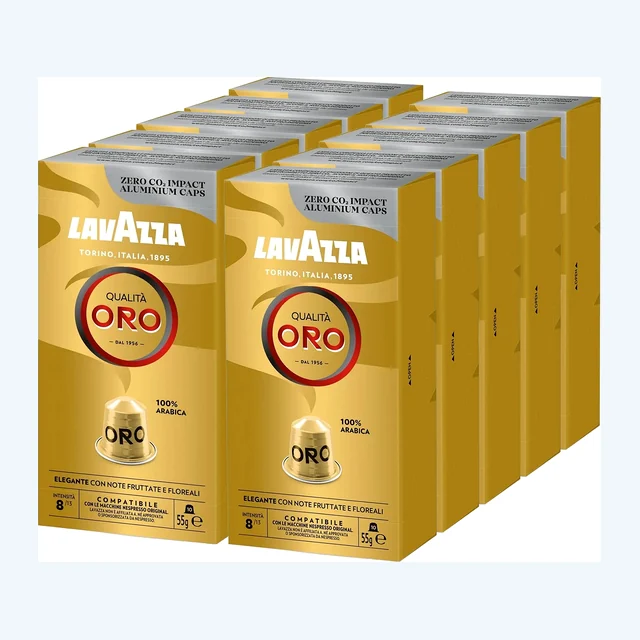Lavazza Qualità Oro Nespresso Compatible Coffee Capsules 10x10