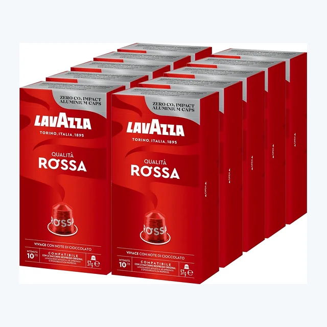 Lavazza Qualità Rossa Nespresso Compatible Coffee Capsules 10x10