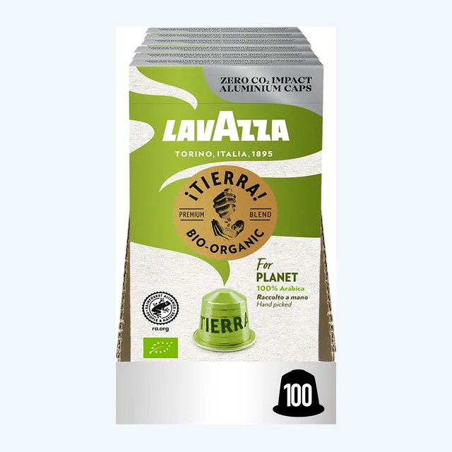 Lavazza Tierra Bio Organic Nespresso Compatible Coffee Capsules 10x10