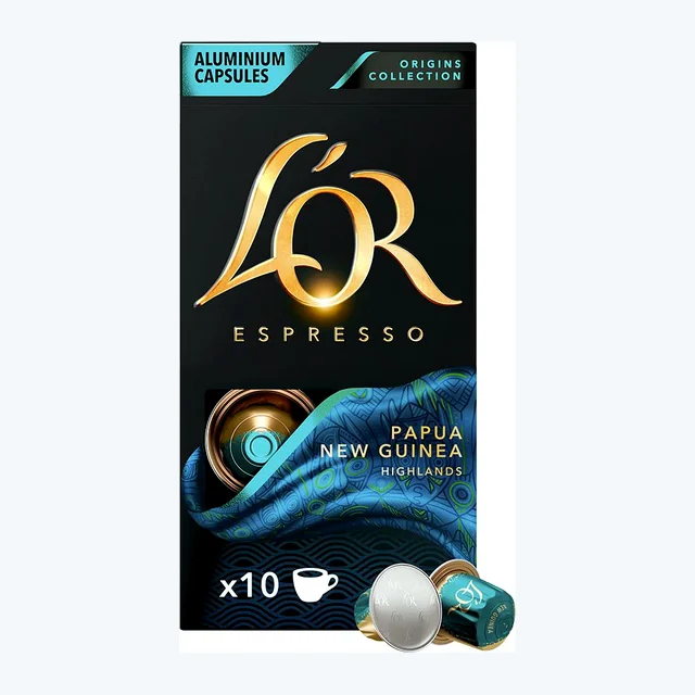 LOR Papua New Guinea UTZ Espresso Coffee Capsules 1x10 Nespresso Compatible
