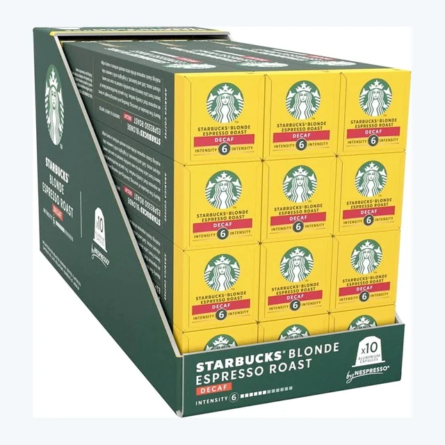 Starbucks By Nespresso Decaf Blonde Espresso Roast 12x10 Coffee Capsules