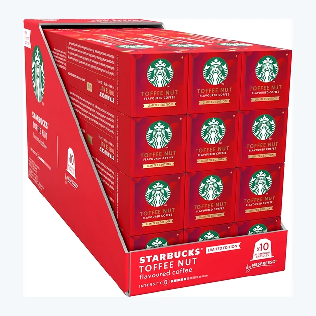 Starbucks By Nespresso Toffee Nut Coffee 12x10 Nespresso Coffee Capsules