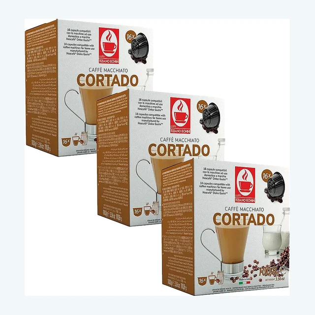 Tiziano Bonini Dolce Gusto Compatible 3x16 Cortado Coffee Pods
