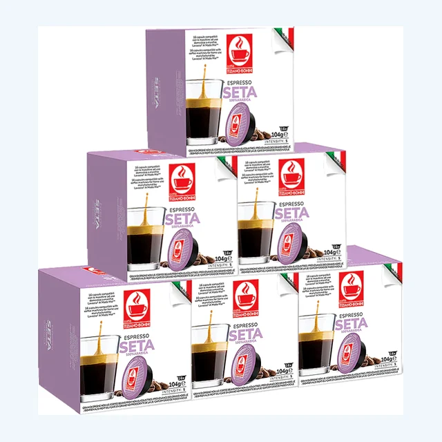 Tiziano Bonini Espresso Seta 6x16 Lavazza A Modo Mio Compatible Coffee Pods