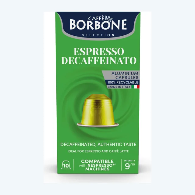 Caffè Borbone Miscela Espresso Decaffeinato 10 Capsule Compatibili Nespresso®