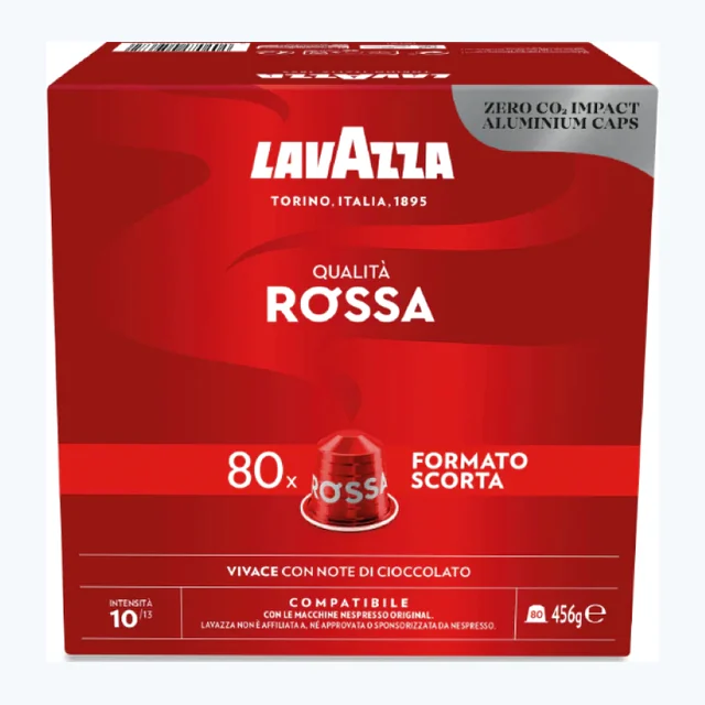 Caffè Lavazza Miscela Qualità Rossa 80 Capsule Compatibili Nespresso®