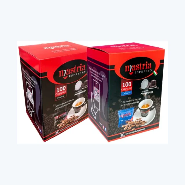 COMBO 100+100 Capsule compatibili NESPRESSO Gusto INTENSO + Gusto DELICATO