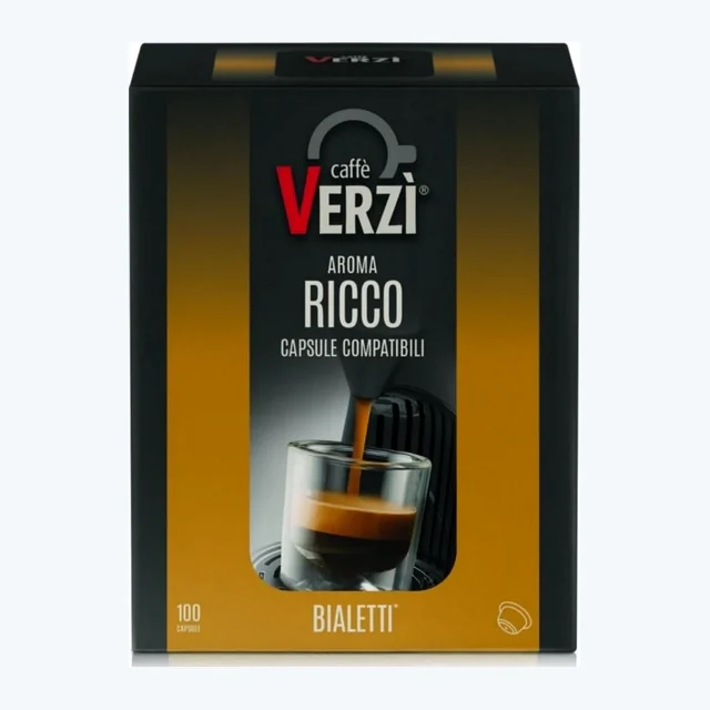 Verzi Caffè Compatibile Bialetti Alluminio Ricco 100pz