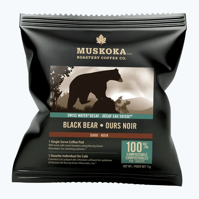 Individually Wrapped Black Bear Decaf