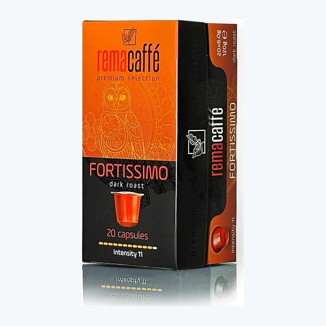 капсули REMACAFFE Fortissimo, 20 бр., за NESPRESSO кафемашини