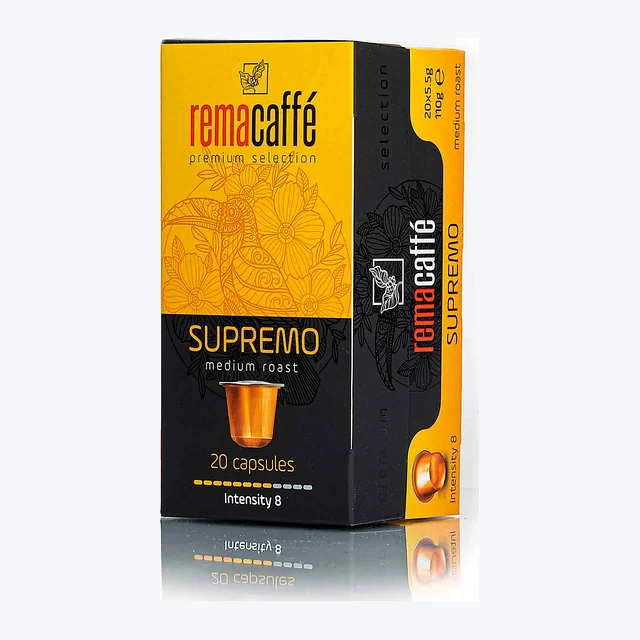 капсули REMACAFFE Supremo, 20 бр., за NESPRESSO кафемашини