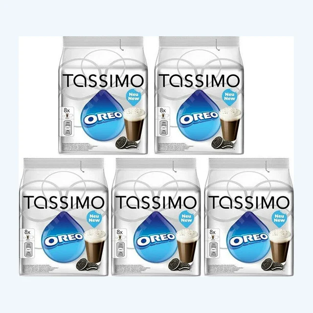 5 Pack Tassimo Oreo Cookie Hot Chocolate Pods Capsules 80 T-Discs 40 Servings