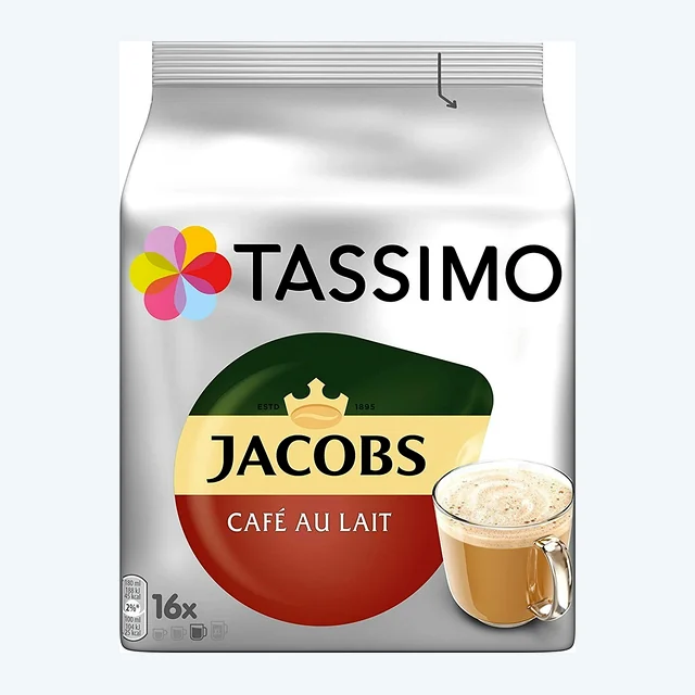 Tassimo Coffee Pods Jacobs Cafe Au Lait Coffee T-Discs 16 32 48 64 80 T-Discs