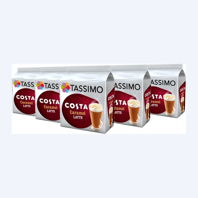 TASSIMO Costa Caramel Latte Coffee Pods T-Discs Pack of 5, 40 Drinks Next Day 24