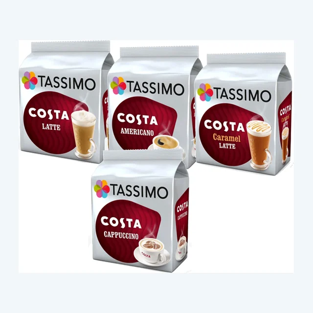 Tassimo Costa Coffee Lovers Bundle Variety Pack Box T-Discs Pods 40 Drinks Cups